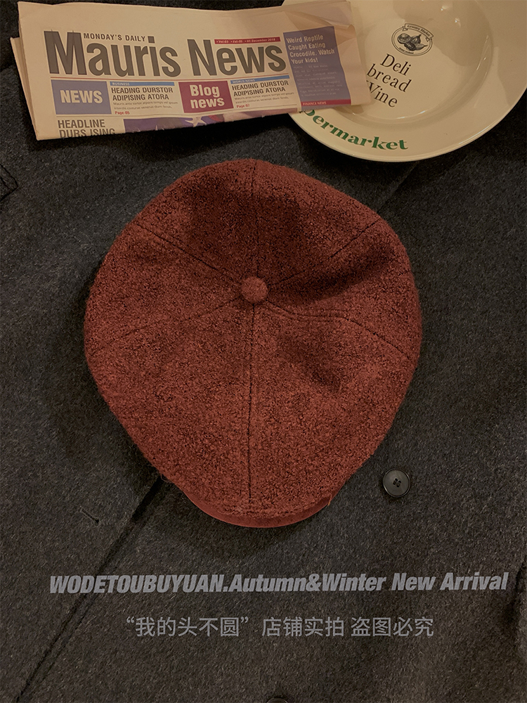 Vintage Newsboy Cap for Women - My Head Is Not Round Autumn Winter Duckbill Beret Hat, Versatile and Flattering 90s Style
