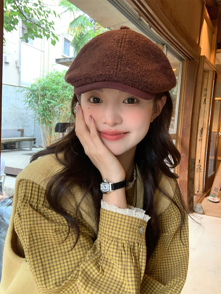 Vintage Newsboy Cap for Women - My Head Is Not Round Autumn Winter Duckbill Beret Hat, Versatile and Flattering 90s Style Vintage Newsboy Cap for Women - My Head Is Not Round Autumn Winter Duckbill Beret Hat, Versatile and Flattering 90s Style