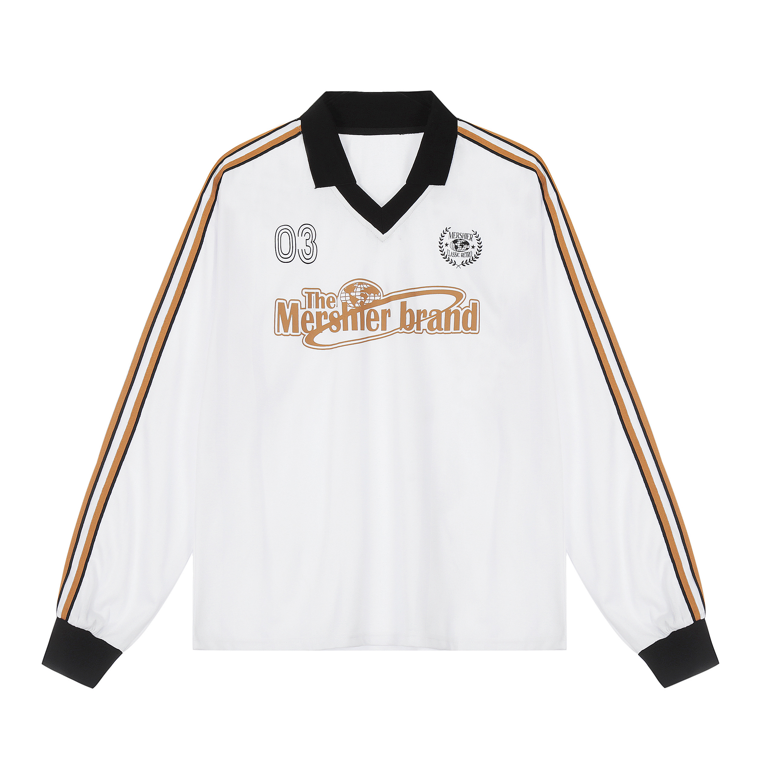 Vintage Patchwork Striped V-Neck T-Shirt with Letter Print - Long Sleeve Loose Fit Sports Top for 90s and Y2K Style Vintage Patchwork Striped V-Neck T-Shirt with Letter Print - Long Sleeve Loose Fit Sports Top for 90s and Y2K Style