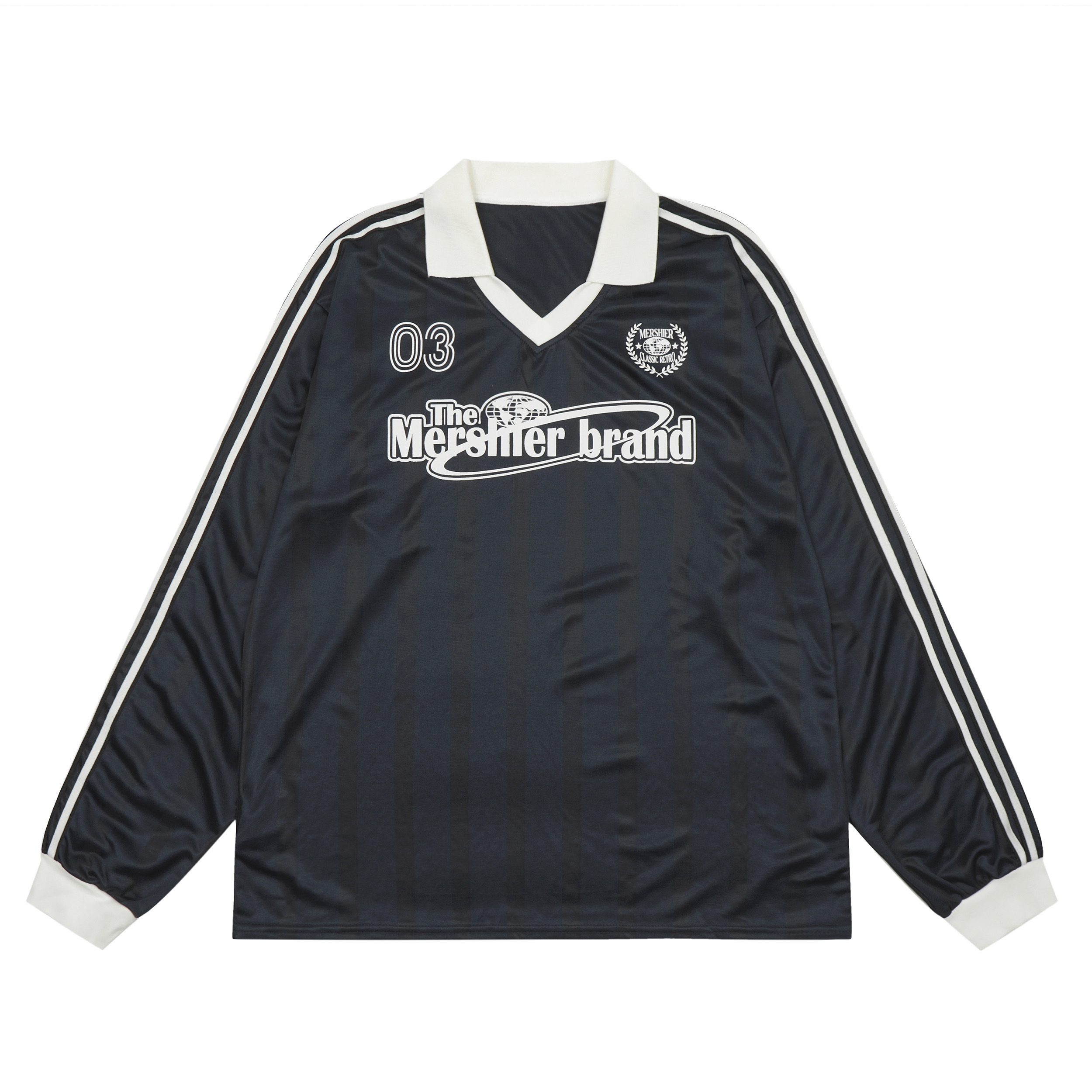 Vintage Patchwork Striped V-Neck T-Shirt with Letter Print - Long Sleeve Loose Fit Sports Top for 90s and Y2K Style Vintage Patchwork Striped V-Neck T-Shirt with Letter Print - Long Sleeve Loose Fit Sports Top for 90s and Y2K Style