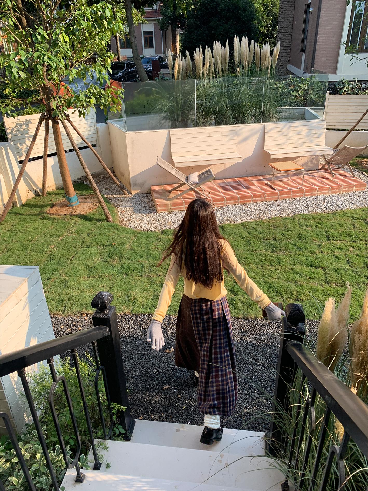 Vintage Soft Cotton Wool High Neck Long Sleeve Top - Pine Cone Cabin Loose Fit for Cozy Fall Style Vintage Soft Cotton Wool High Neck Long Sleeve Top - Pine Cone Cabin Loose Fit for Cozy Fall Style