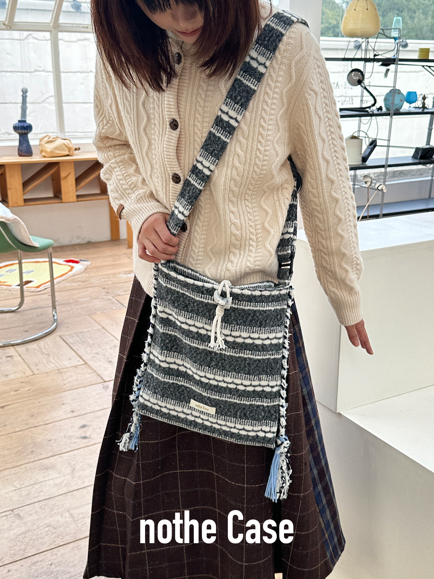 Vintage Striped Tassel Braid Shoulder Crossbody Bag - Iceland Cabin Niche Fashion Accessory Vintage Striped Tassel Braid Shoulder Crossbody Bag - Iceland Cabin Niche Fashion Accessory