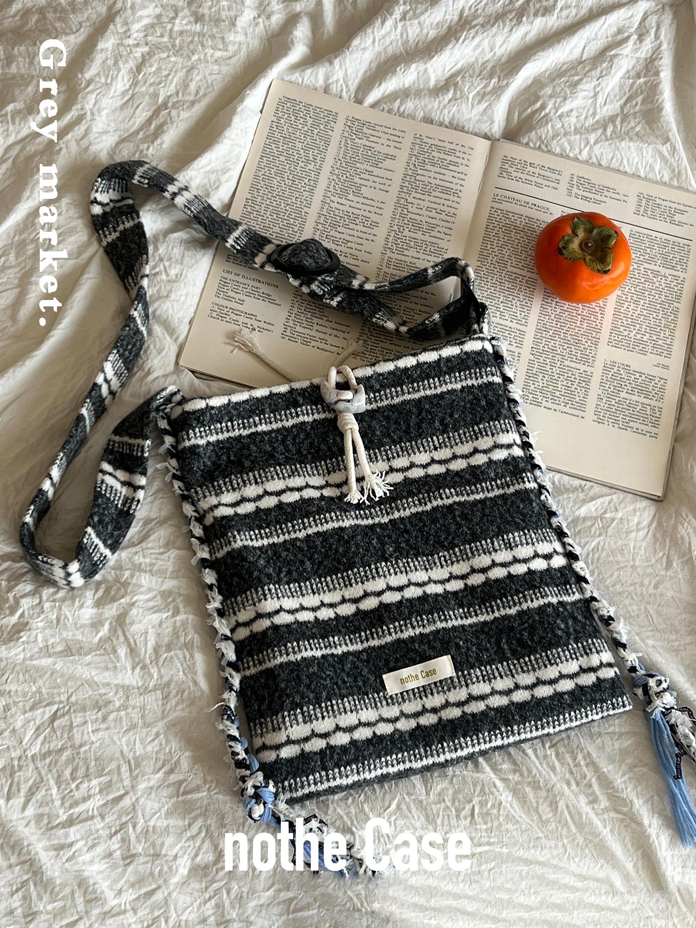 Vintage Striped Tassel Braid Shoulder Crossbody Bag - Iceland Cabin Niche Fashion Accessory Vintage Striped Tassel Braid Shoulder Crossbody Bag - Iceland Cabin Niche Fashion Accessory