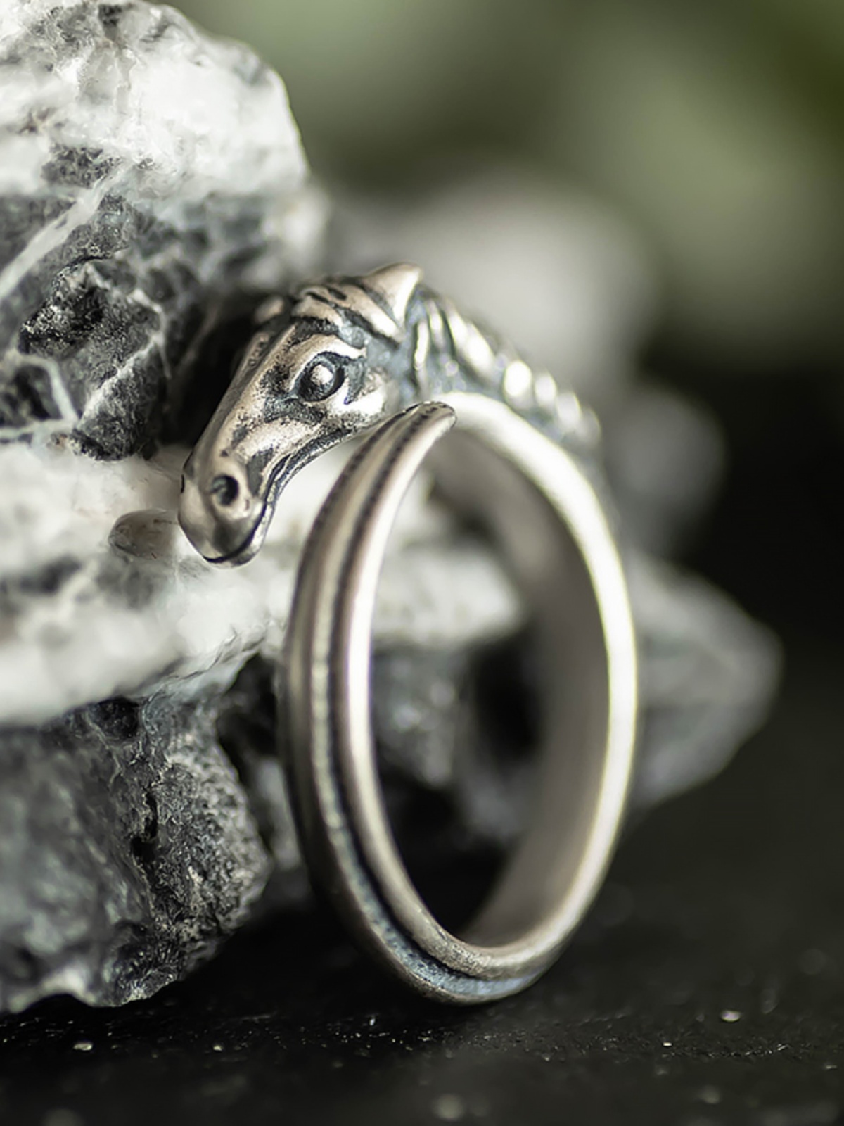 Vintage Style 925 Sterling Silver Horse Head Carved Open Ring - Chinese National Design, Solid Silver Jewelry Vintage Style 925 Sterling Silver Horse Head Carved Open Ring - Chinese National Design, Solid Silver Jewelry