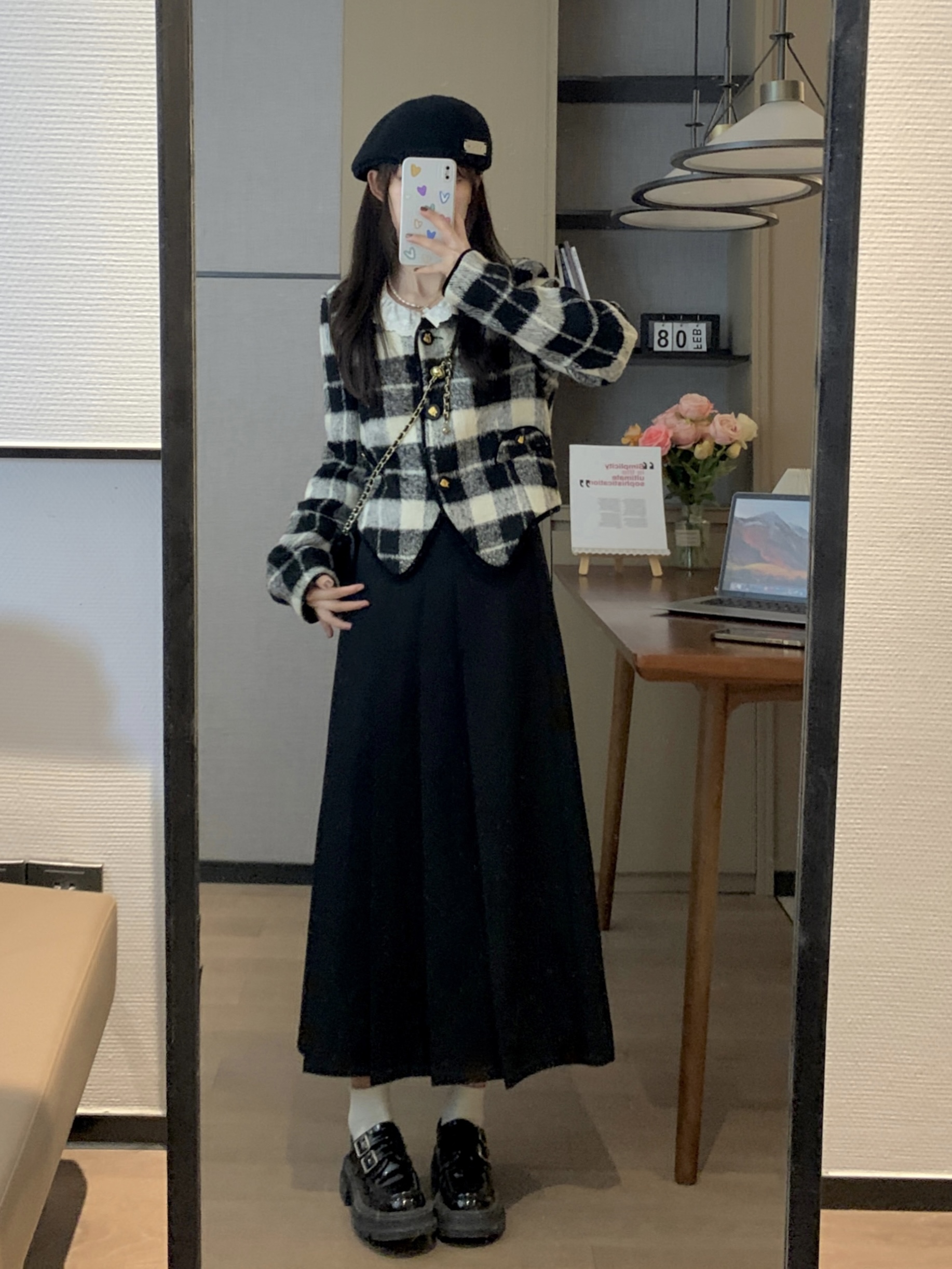 Vintage Style High-Waisted Long Skirt in Gray - Slim Fit Paper Doll Design for Spring Fashion Vintage Style High-Waisted Long Skirt in Gray - Slim Fit Paper Doll Design for Spring Fashion