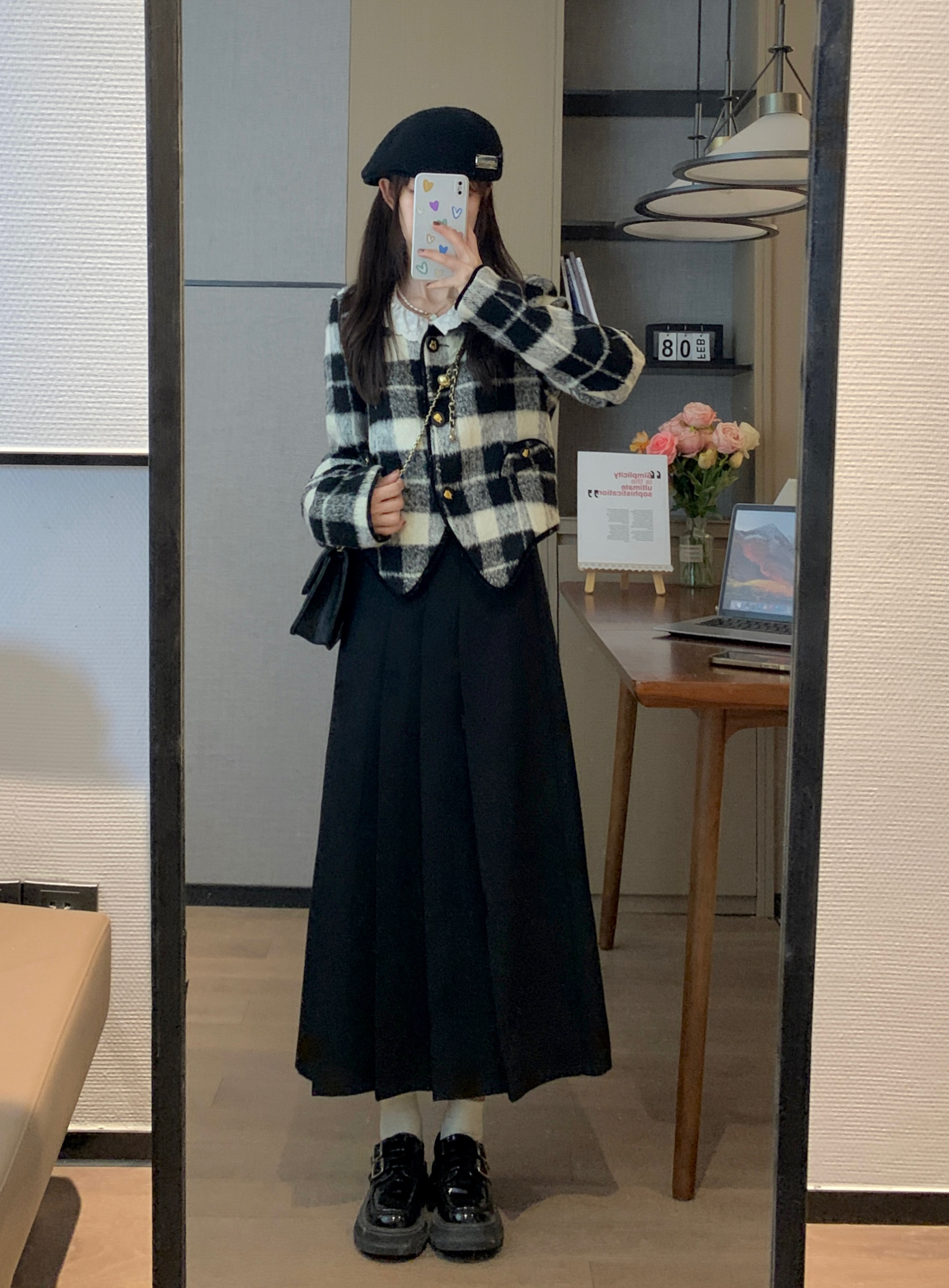 Vintage Style High-Waisted Long Skirt in Gray - Slim Fit Paper Doll Design for Spring Fashion Vintage Style High-Waisted Long Skirt in Gray - Slim Fit Paper Doll Design for Spring Fashion