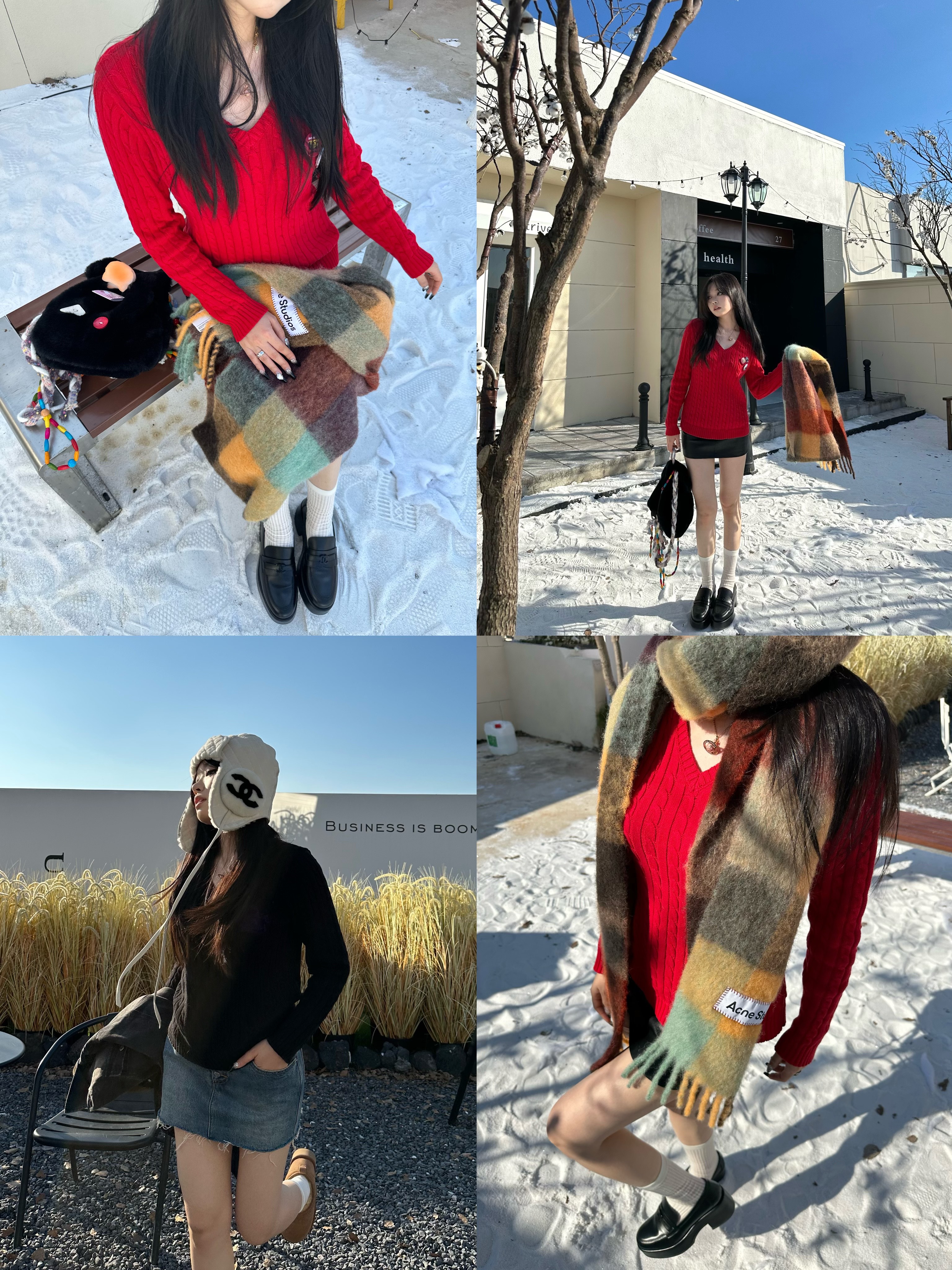 Vintage V-Neck Two-Color Cable Knit Sweater for Autumn & Winter - Cozy Retro Style, Perfect for Fall Fashion