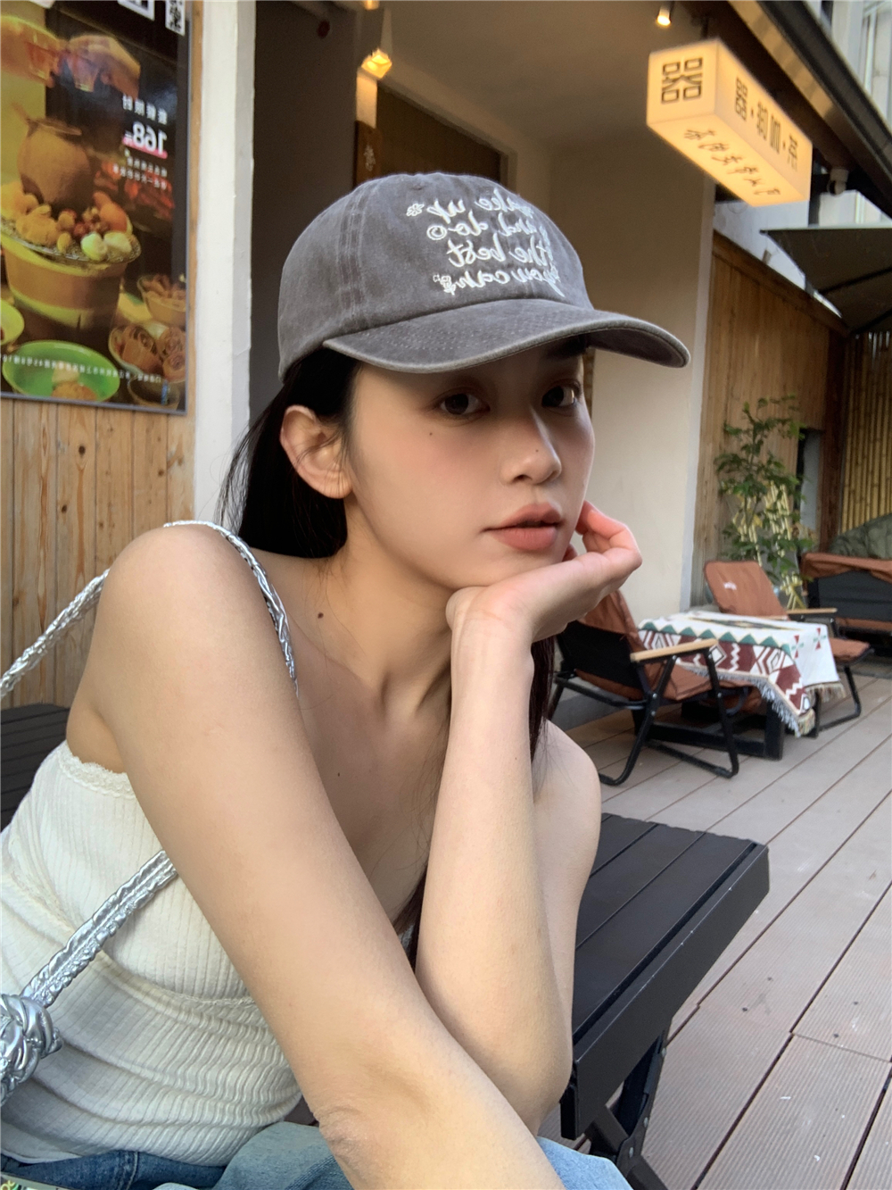 Vintage Washed Letter Embroidery Baseball Cap - Casual Wide-Brim Duckbill Hat for Women, Men, and Couples, Trendy 90s Style Vintage Washed Letter Embroidery Baseball Cap - Casual Wide-Brim Duckbill Hat for Women, Men, and Couples, Trendy 90s Style