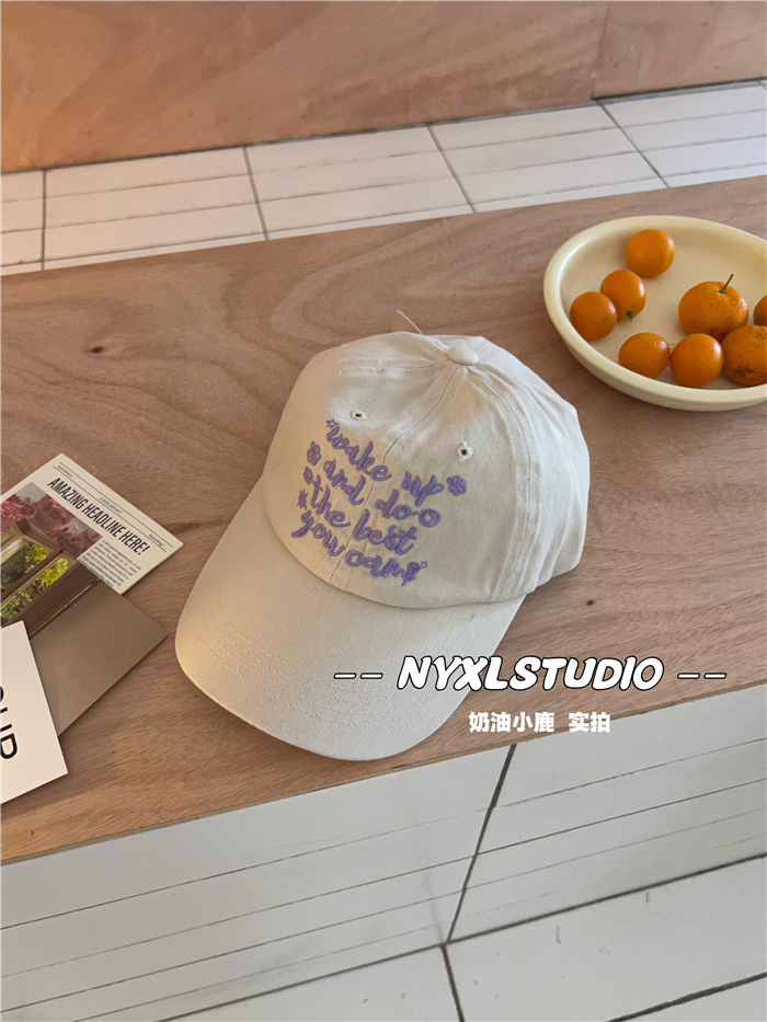 Vintage Washed Letter Embroidery Baseball Cap - Casual Wide-Brim Duckbill Hat for Women, Men, and Couples, Trendy 90s Style Vintage Washed Letter Embroidery Baseball Cap - Casual Wide-Brim Duckbill Hat for Women, Men, and Couples, Trendy 90s Style