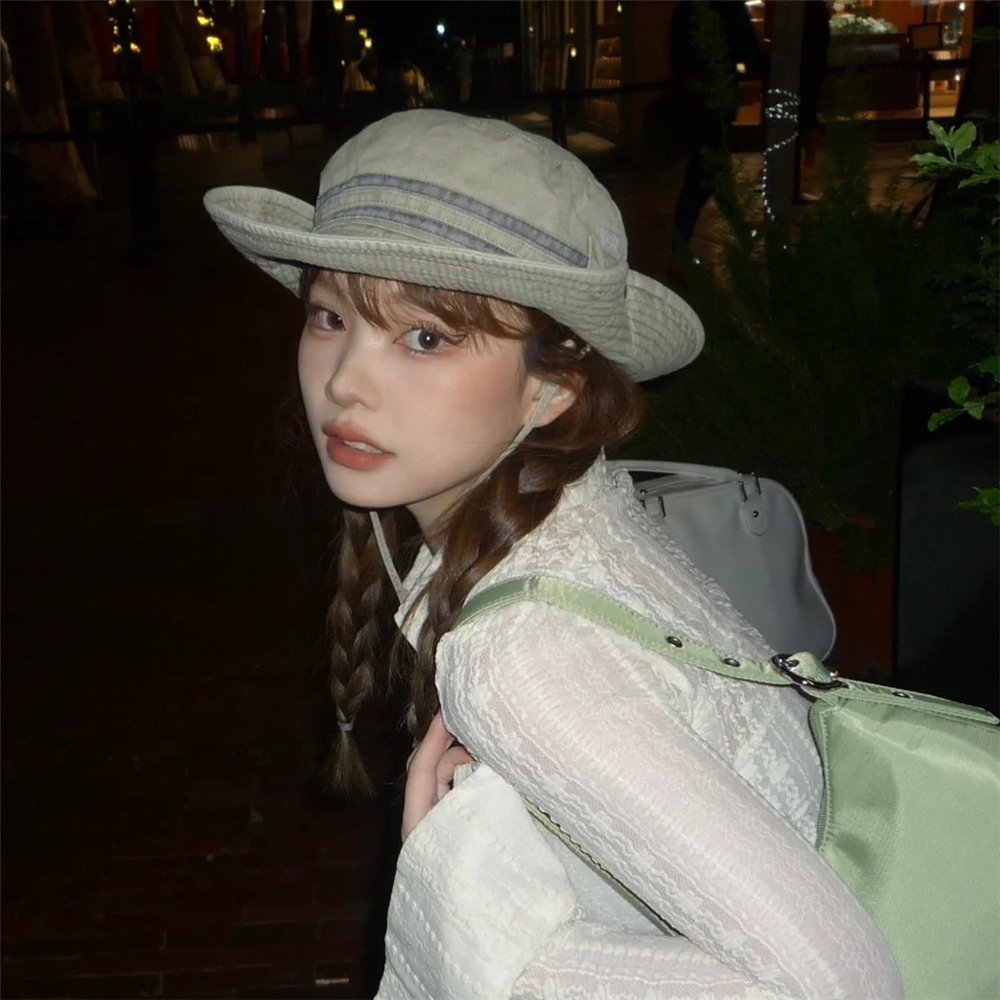 Vintage Western Cowboy Drawstring Fisherman's Hat for Women - Stylish Outdoor Hiking Sun Protection Hat, Perfect for Camping and Summer Adventures Vintage Western Cowboy Drawstring Fisherman's Hat for Women - Stylish Outdoor Hiking Sun Protection Hat, Perfect for Camping and Summer Adventures