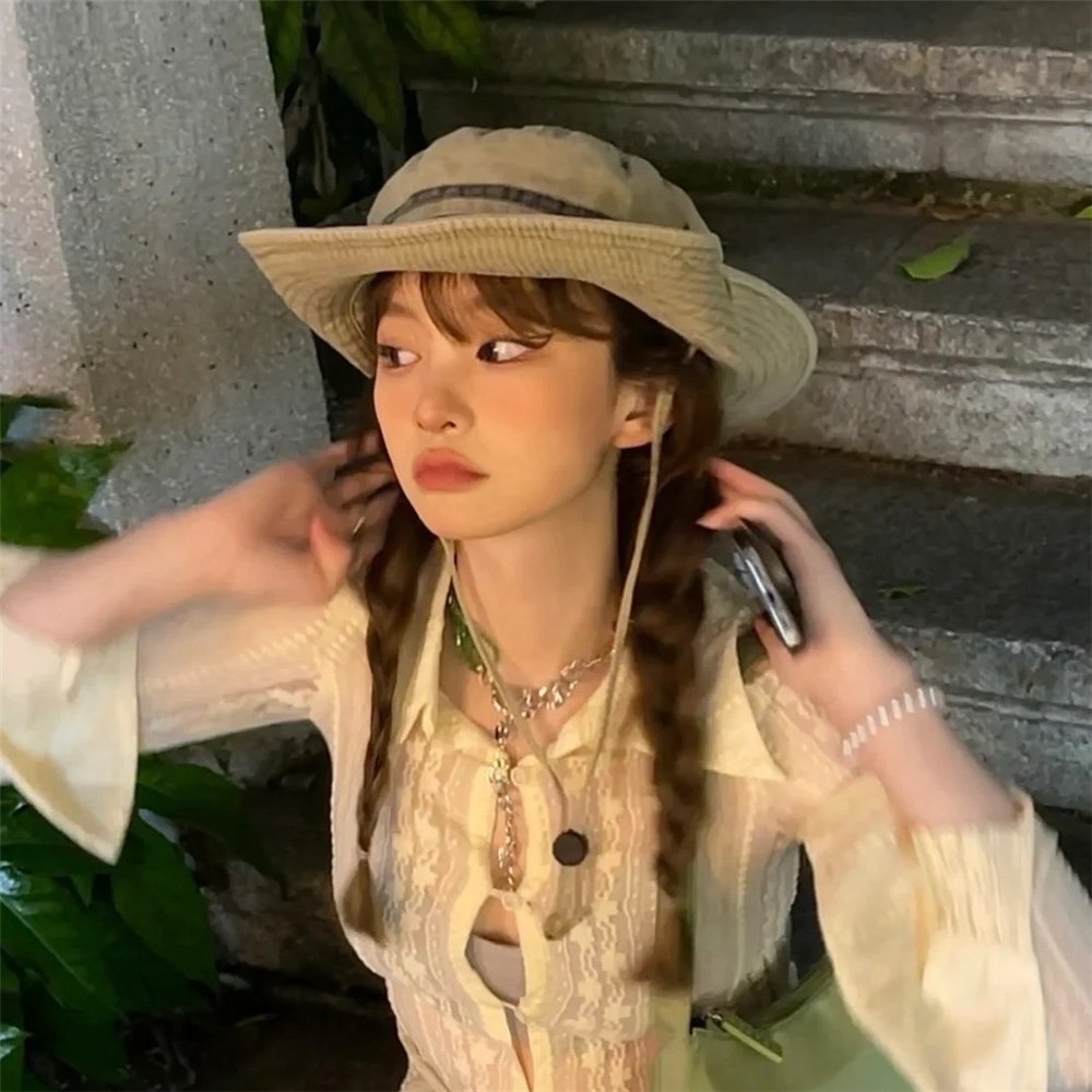 Vintage Western Cowboy Drawstring Fisherman's Hat for Women - Stylish Outdoor Hiking Sun Protection Hat, Perfect for Camping and Summer Adventures Vintage Western Cowboy Drawstring Fisherman's Hat for Women - Stylish Outdoor Hiking Sun Protection Hat, Perfect for Camping and Summer Adventures