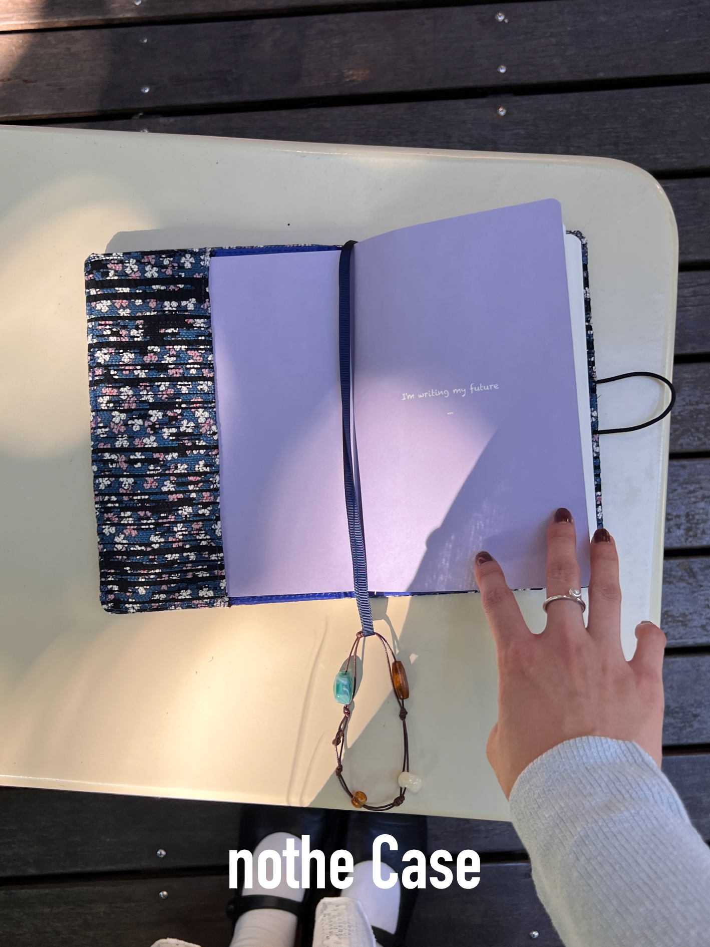 Walnut Diary Fabric Notebook - Simple Daily Blank Journal for Writing, Planning, and Organizing