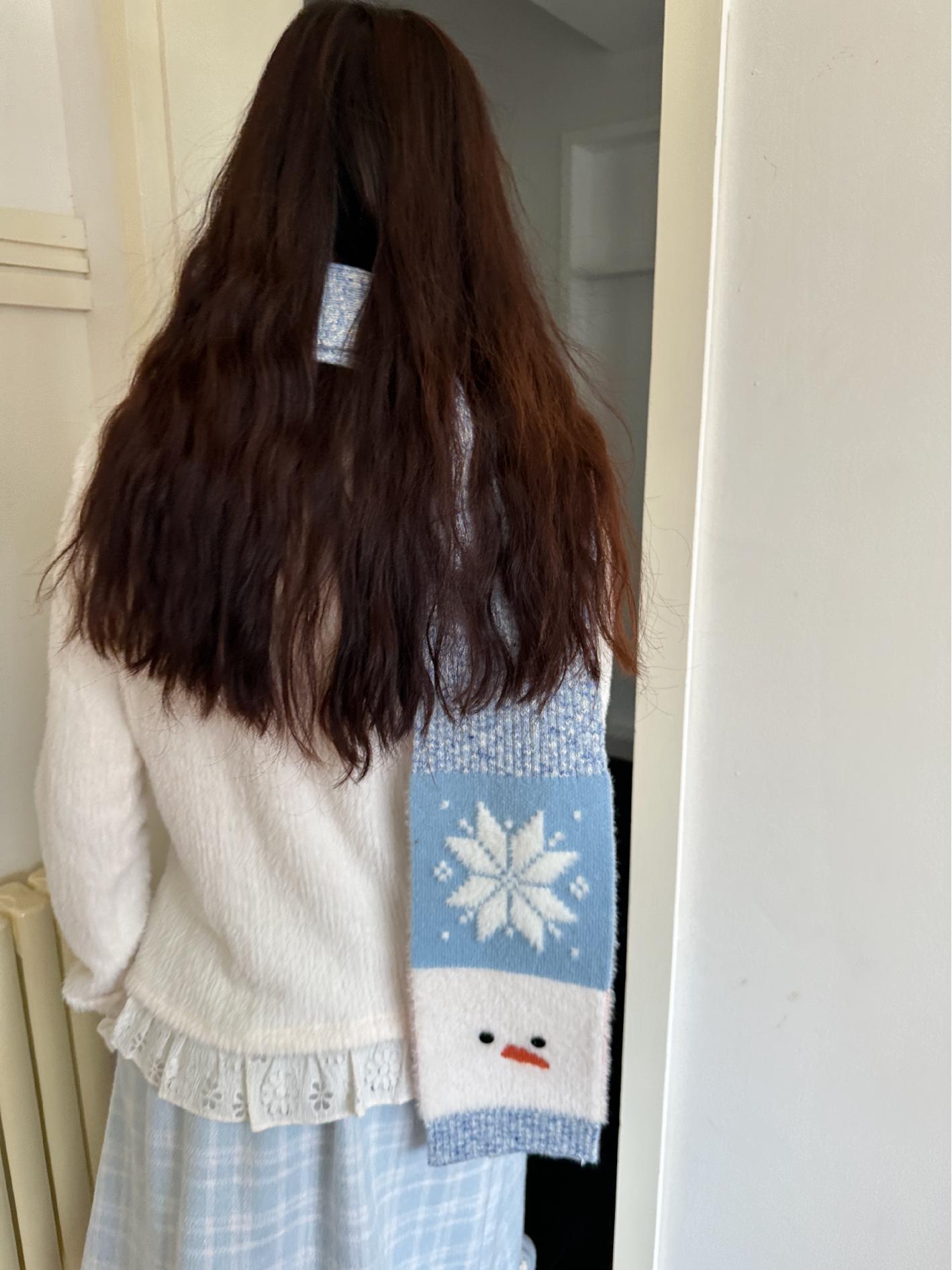 Warm Knitted Neck Warmer Scarf for Autumn and Winter - Cute Snowman Design, Iceland Yeti Style, Perfect for Cozy Fashion Warm Knitted Neck Warmer Scarf for Autumn and Winter - Cute Snowman Design, Iceland Yeti Style, Perfect for Cozy Fashion