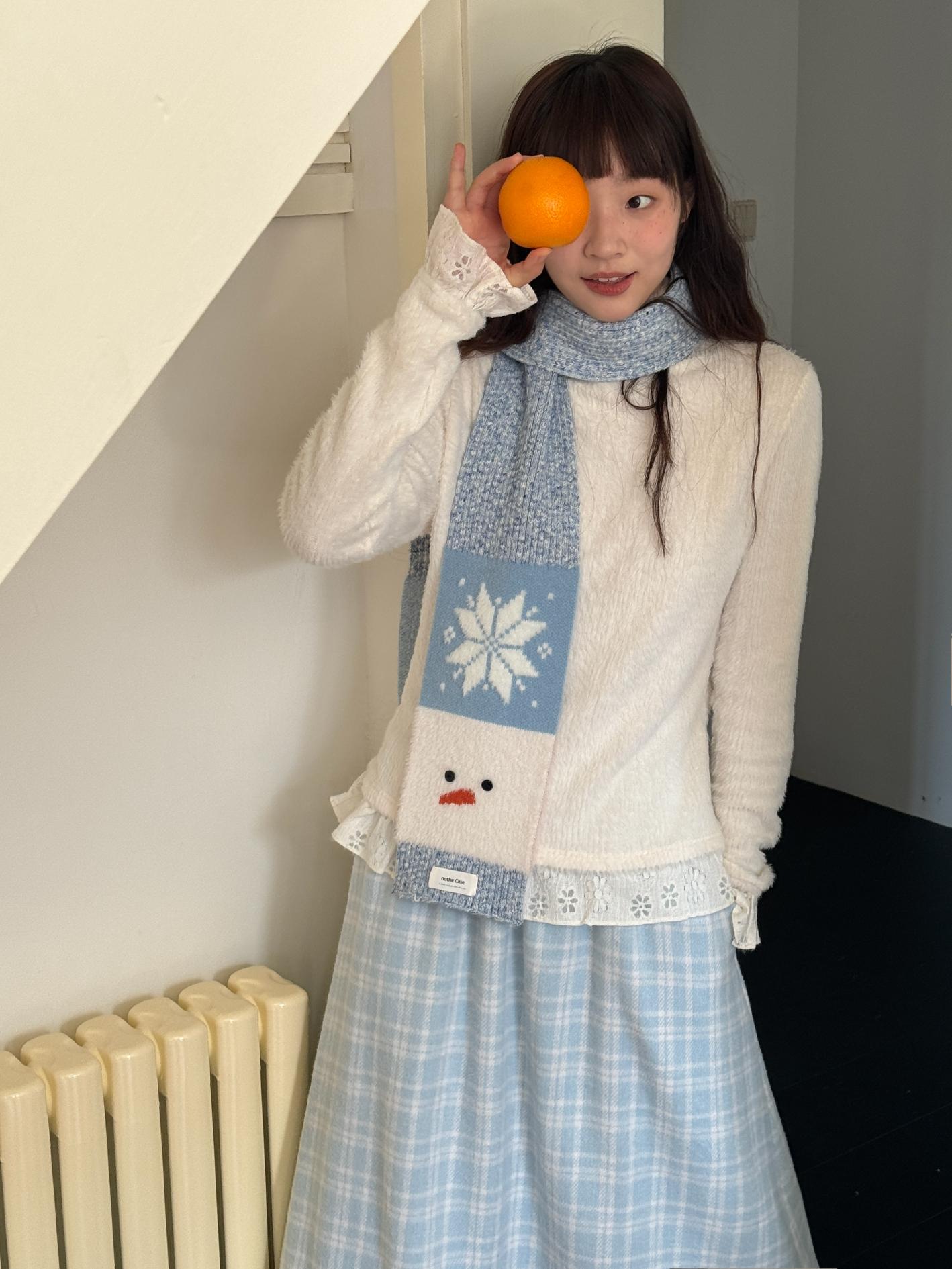 Warm Knitted Neck Warmer Scarf for Autumn and Winter - Cute Snowman Design, Iceland Yeti Style, Perfect for Cozy Fashion Warm Knitted Neck Warmer Scarf for Autumn and Winter - Cute Snowman Design, Iceland Yeti Style, Perfect for Cozy Fashion