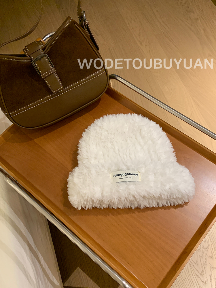 Warm Plush Knitted Wool Bucket Hat for Large Heads - 2025 Winter Fisherman Style Cold Weather Accessory