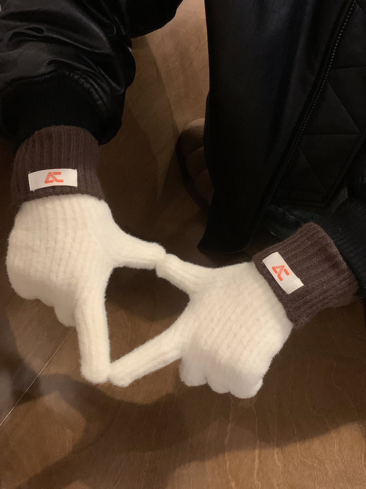 Warm Split-Finger Cycling Gloves for Students - Trendy Winter Fashion, Cold-Resistant Design, Perfect for Couples Warm Split-Finger Cycling Gloves for Students - Trendy Winter Fashion, Cold-Resistant Design, Perfect for Couples