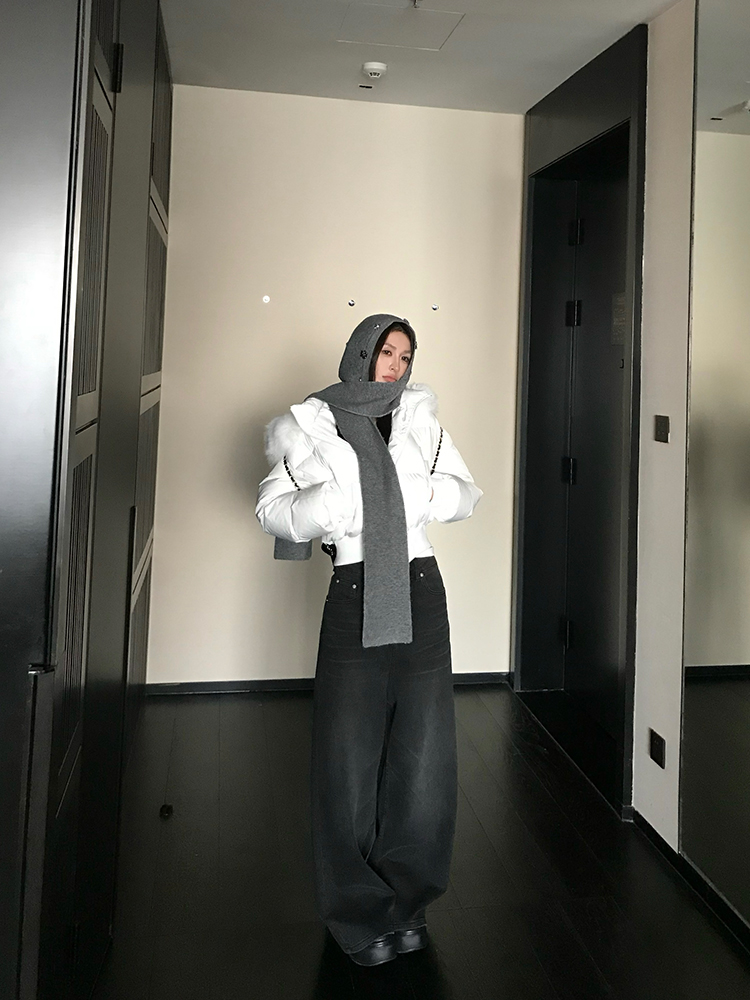 Washed Black Vintage Chic Wide-Leg Jeans for Women - Spring Winter Fashion, Y2K Style, Trendy Casual Denim Washed Black Vintage Chic Wide-Leg Jeans for Women - Spring Winter Fashion, Y2K Style, Trendy Casual Denim