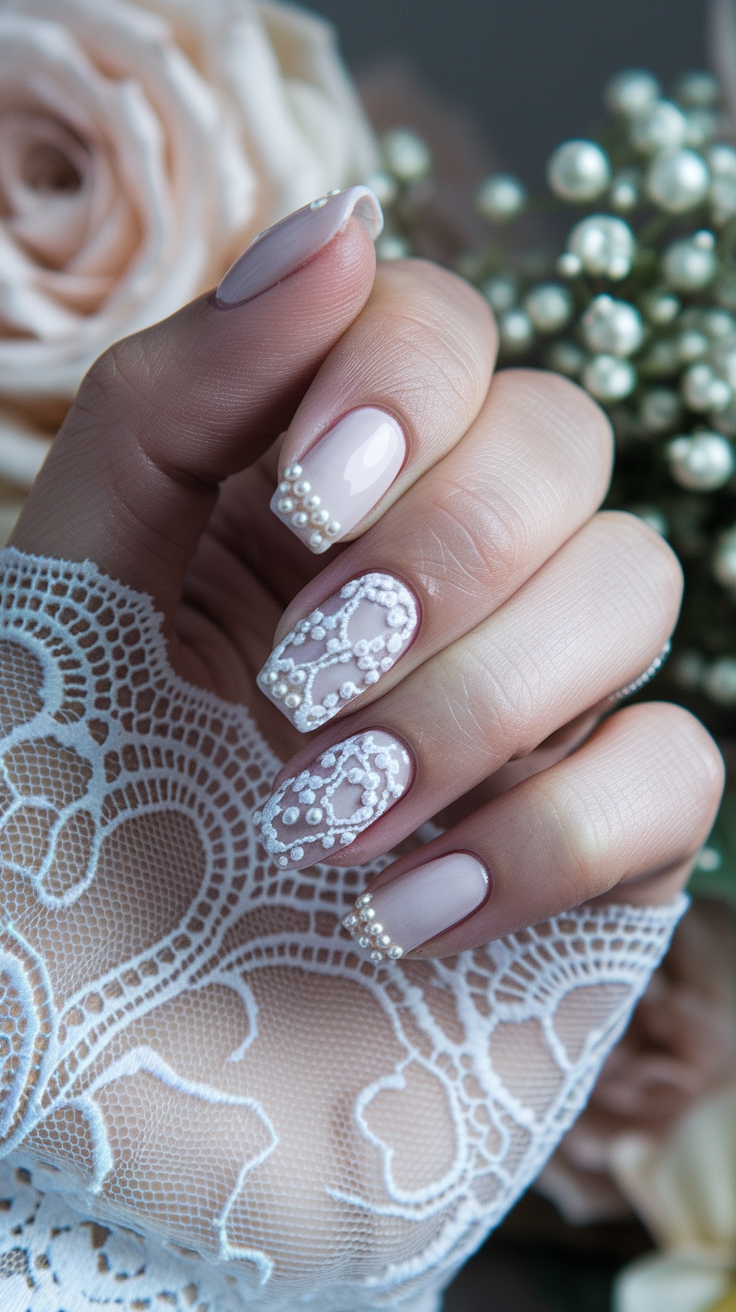 wedding nail art design outfit idea