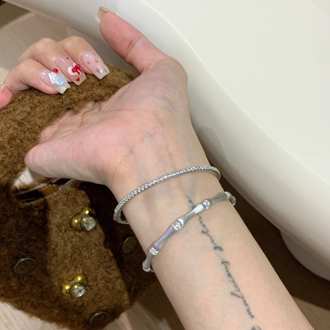 Wheat Ear Tassel Weaving Diamond Inlaid Zircon Bamboo Joint Bracelet for Women - 2025 Light Luxury Versatile Jewelry Wheat Ear Tassel Weaving Diamond Inlaid Zircon Bamboo Joint Bracelet for Women - 2025 Light Luxury Versatile Jewelry