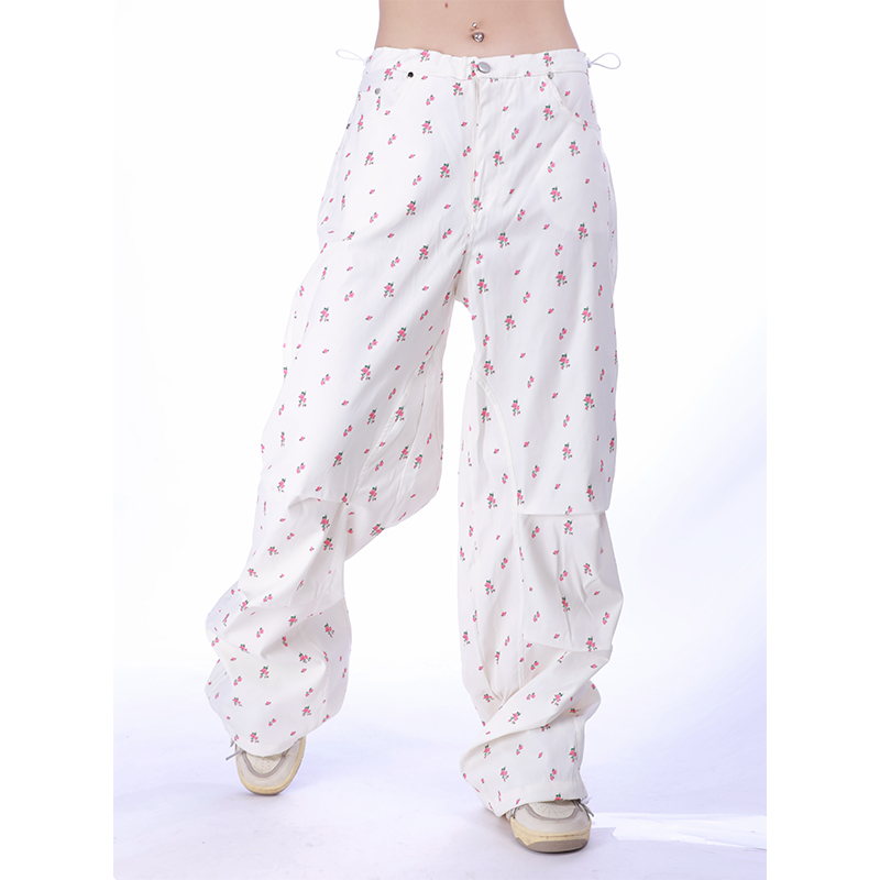 White Drawstring Cargo Pants for Women - Trendy Loose Wide-Leg Design, Niche Style for Hot Girls, Perfect for Y2K and Casual Looks White Drawstring Cargo Pants for Women - Trendy Loose Wide-Leg Design, Niche Style for Hot Girls, Perfect for Y2K and Casual Looks