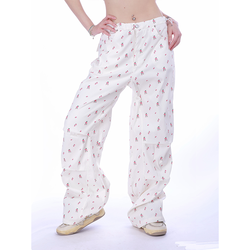 White Drawstring Cargo Pants for Women - Trendy Loose Wide-Leg Design, Niche Style for Hot Girls, Perfect for Y2K and Casual Looks White Drawstring Cargo Pants for Women - Trendy Loose Wide-Leg Design, Niche Style for Hot Girls, Perfect for Y2K and Casual Looks