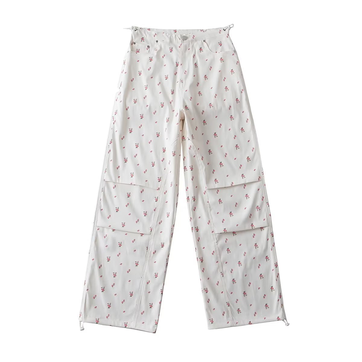 White Drawstring Cargo Pants for Women - Trendy Loose Wide-Leg Design, Niche Style for Hot Girls, Perfect for Y2K and Casual Looks White Drawstring Cargo Pants for Women - Trendy Loose Wide-Leg Design, Niche Style for Hot Girls, Perfect for Y2K and Casual Looks