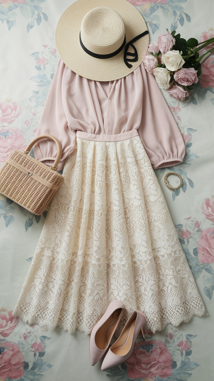 White Lace Skirt Outfit Ideas for a Fresh Look outfit idea