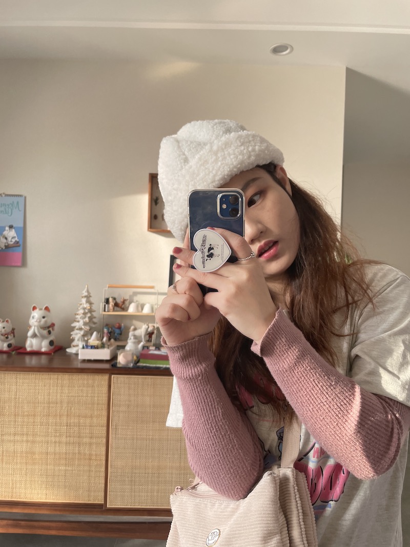 Wide-Brimmed Sweet Bean Hat - Face-Slimming Warm Wool Bowl Hat in Korean Style, Perfect for Fall and Winter Fashion