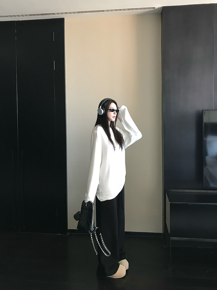 Wide-Leg Drawstring Casual Pants for Women - Minimalist Floor-Length Draped Sweatpants - Winter 370G Comfort Style Wide-Leg Drawstring Casual Pants for Women - Minimalist Floor-Length Draped Sweatpants - Winter 370G Comfort Style