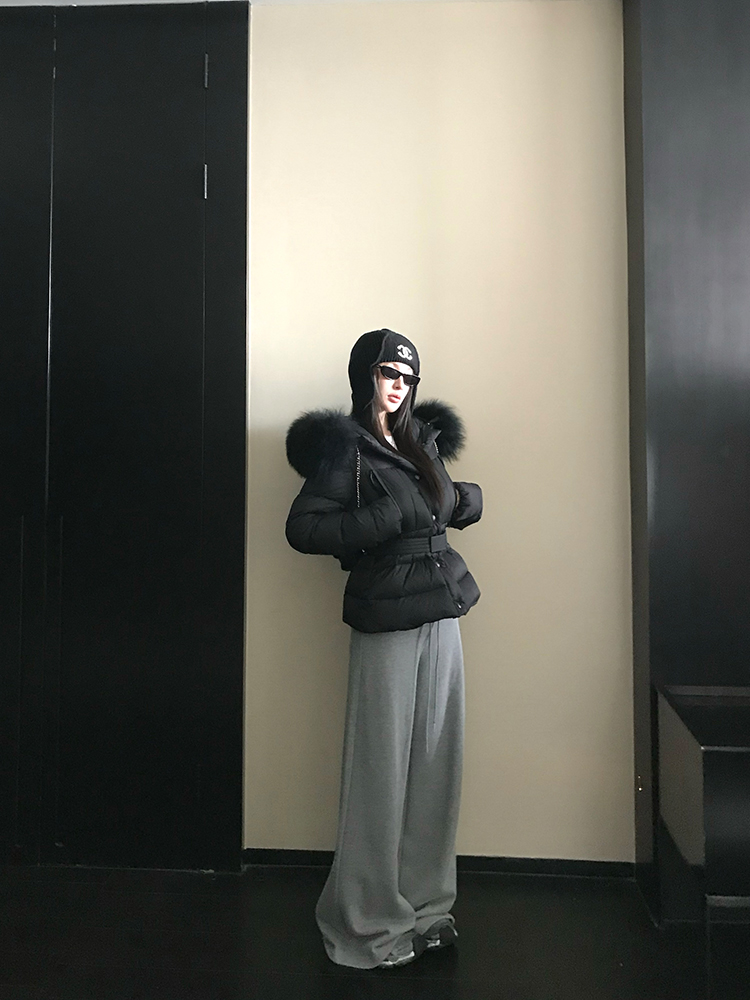 Wide-Leg Drawstring Casual Pants for Women - Minimalist Floor-Length Draped Sweatpants - Winter 370G Comfort Style Wide-Leg Drawstring Casual Pants for Women - Minimalist Floor-Length Draped Sweatpants - Winter 370G Comfort Style