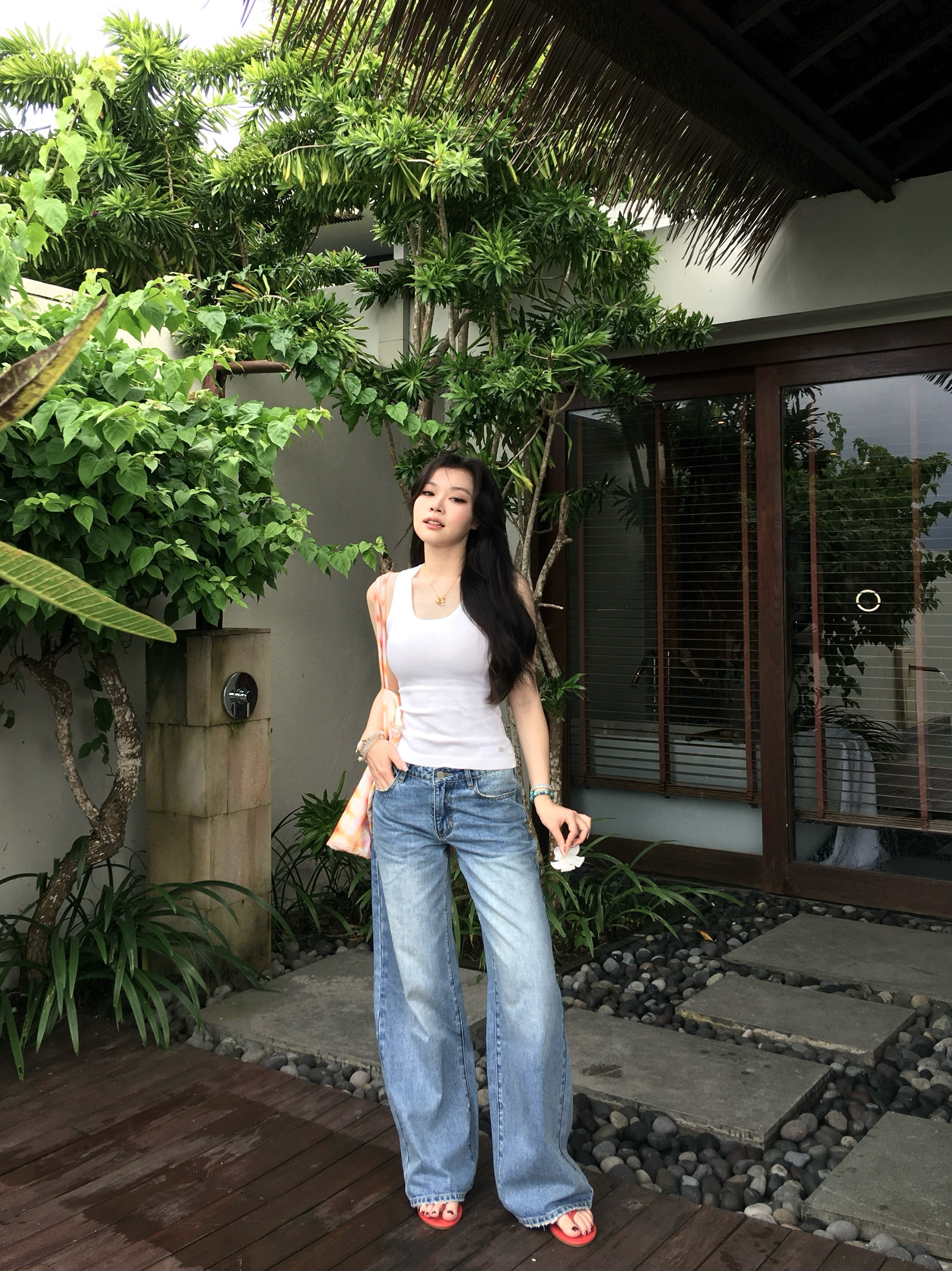 Wide-Leg Sky Blue Mid-High Waist Jeans - Trendy Meat-Covering No.1 Style for Fashionistas, Perfect for Y2K and Korean Style Looks Wide-Leg Sky Blue Mid-High Waist Jeans - Trendy Meat-Covering No.1 Style for Fashionistas, Perfect for Y2K and Korean Style Looks