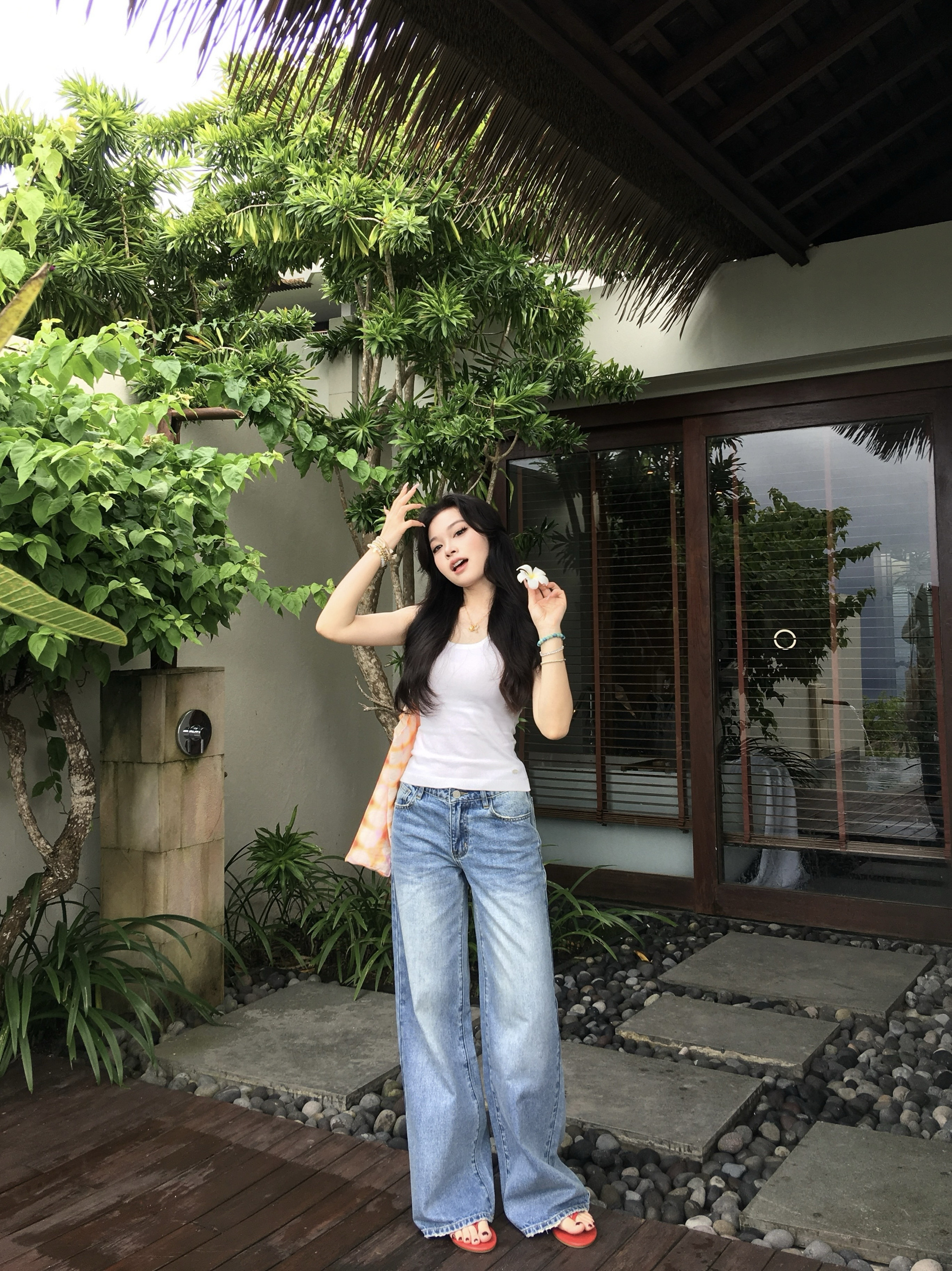 Wide-Leg Sky Blue Mid-High Waist Jeans - Trendy Meat-Covering No.1 Style for Fashionistas, Perfect for Y2K and Korean Style Looks Wide-Leg Sky Blue Mid-High Waist Jeans - Trendy Meat-Covering No.1 Style for Fashionistas, Perfect for Y2K and Korean Style Looks
