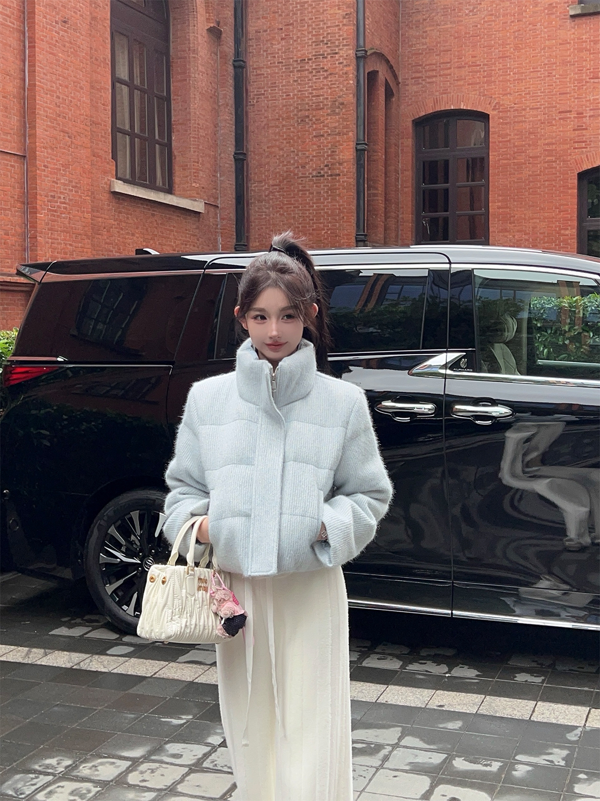 Winter Blue Zipper Stand Collar Short Thickened Warm Down Jacket for Women - Stylish, Cozy Outerwear Winter Blue Zipper Stand Collar Short Thickened Warm Down Jacket for Women - Stylish, Cozy Outerwear