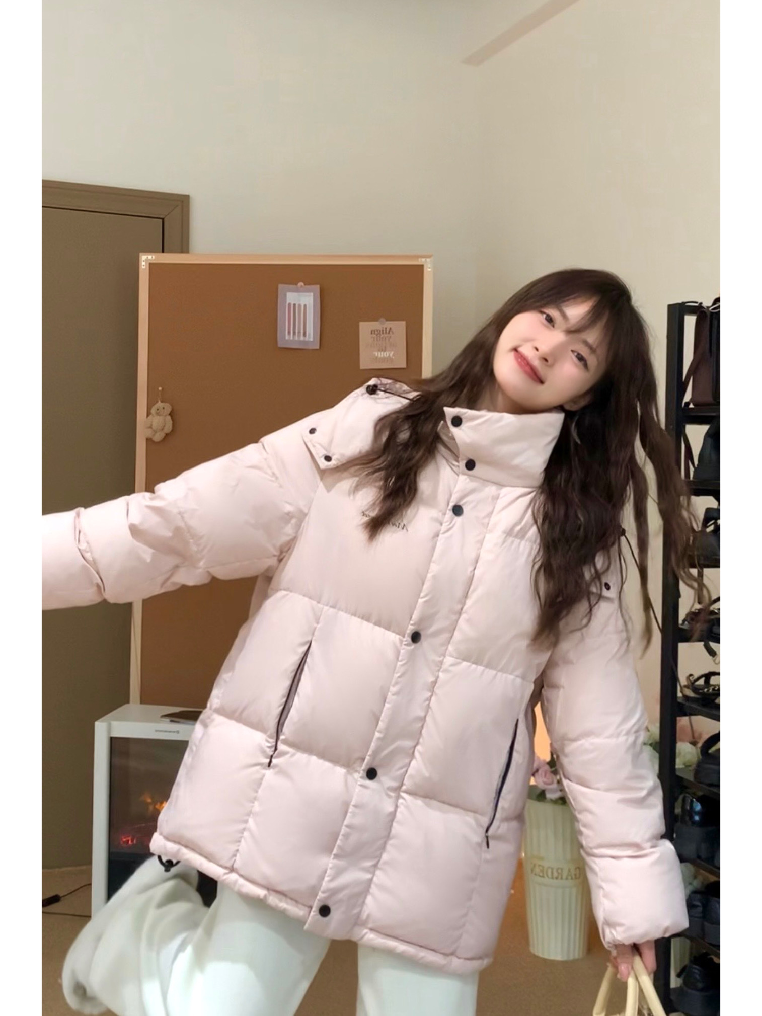 Winter White Duck Down Hooded Couple Jacket - Thick Warm Slim Fit Color Block Coat for Women, Perfect for Y2K Style Winter White Duck Down Hooded Couple Jacket - Thick Warm Slim Fit Color Block Coat for Women, Perfect for Y2K Style