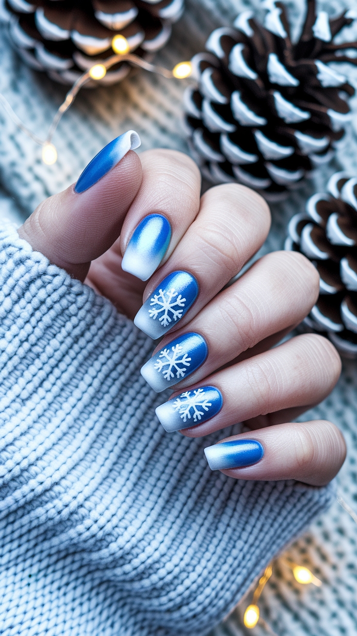 winter acrylic nail designs outfit idea