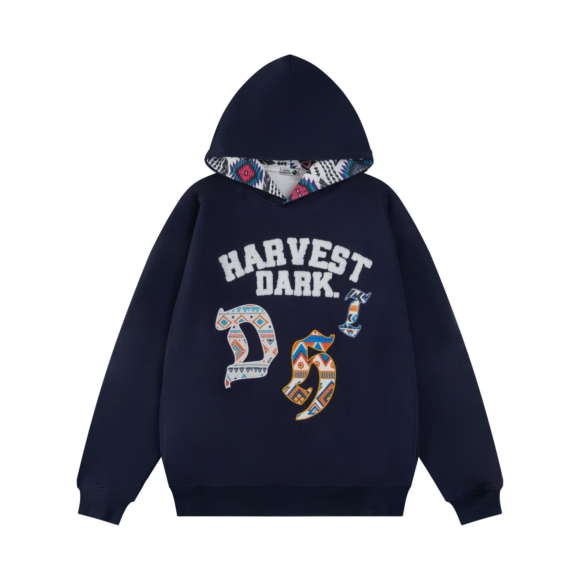 Women's 2025 Winter Hoodie - American Retro Design with Letter Embroidery, Thick Plush Sweatshirt, Trendy Amoeba Style Women's 2025 Winter Hoodie - American Retro Design with Letter Embroidery, Thick Plush Sweatshirt, Trendy Amoeba Style