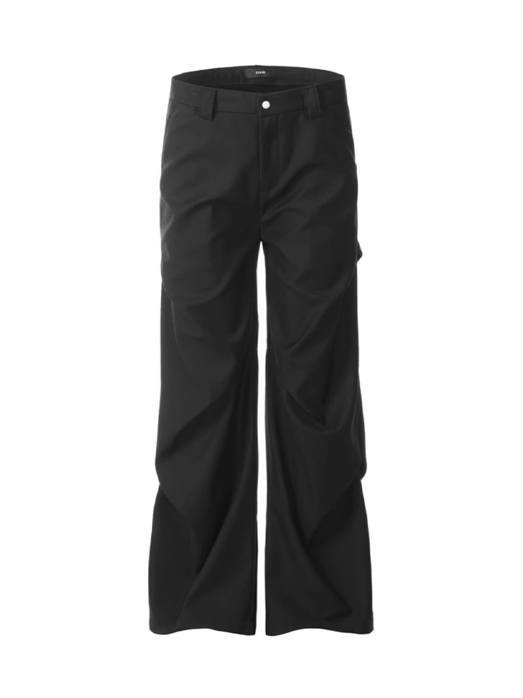 Women's American Style Pleated Suit Pants - Clean Fit, Niche Loose Wide-Leg, Casual Flared Design Women's American Style Pleated Suit Pants - Clean Fit, Niche Loose Wide-Leg, Casual Flared Design