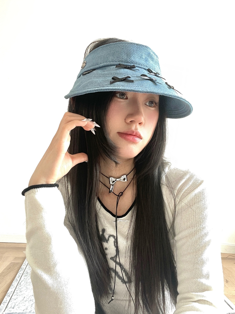 Women's Bowknot Sun Hat, Duckbill Cap for Spring and Summer, Trendy Sun Protection, Face-Slimming Design, 2025 Fashion