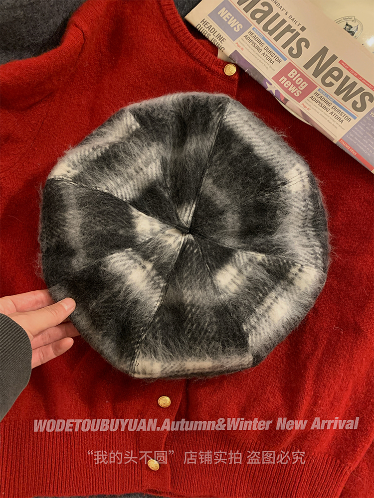 Women's British Style Wool Beret - Octagonal Brushed Hat for Autumn Winter 2025, Versatile Fashion Accessory Women's British Style Wool Beret - Octagonal Brushed Hat for Autumn Winter 2025, Versatile Fashion Accessory