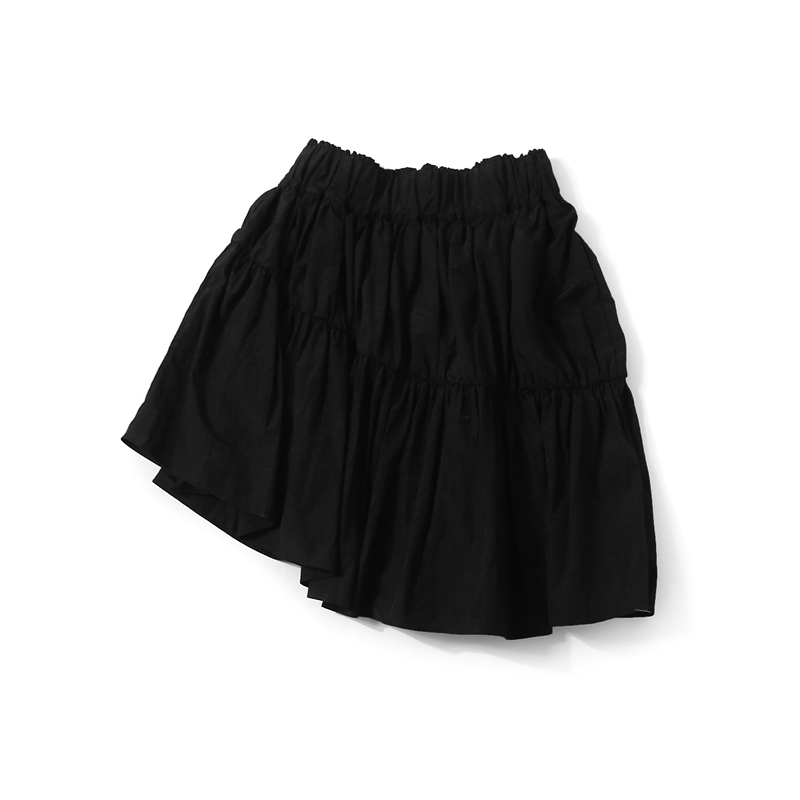 Women's Casual Asymmetrical Flared Skirt - Elastic Waist, Letter Patchwork, Youthful Style, European Summer Fashion Women's Casual Asymmetrical Flared Skirt - Elastic Waist, Letter Patchwork, Youthful Style, European Summer Fashion