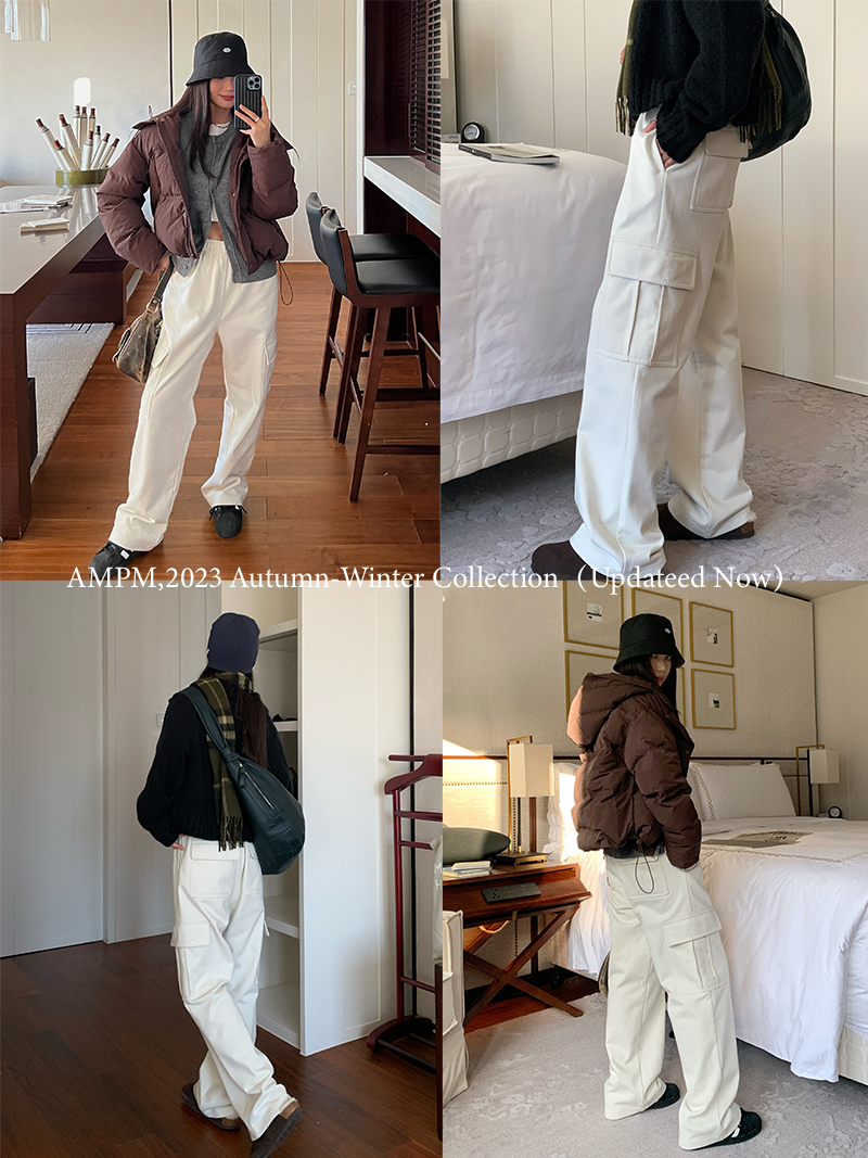 Women's Casual Draped Sweatpants - American-Style Work Pants, Straight Loose Fit, White, Autumn Winter 2025 Fashion Women's Casual Draped Sweatpants - American-Style Work Pants, Straight Loose Fit, White, Autumn Winter 2025 Fashion