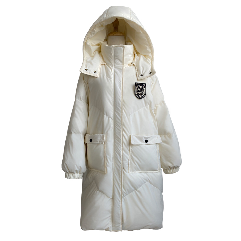 Women's College Style Long Hooded Pudding Bear Down Coat - Thick Loose Winter Jacket, JK Uniform, Warm and Cozy Fashion Outerwear Women's College Style Long Hooded Pudding Bear Down Coat - Thick Loose Winter Jacket, JK Uniform, Warm and Cozy Fashion Outerwear