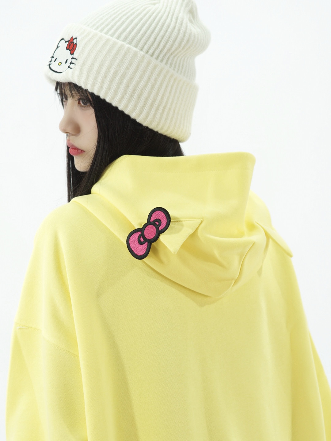 Women's Cute Kitty Cat Hoodie with Ears and Bow, Loose-Fit Sweet Top, Y2K Style Women's Cute Kitty Cat Hoodie with Ears and Bow, Loose-Fit Sweet Top, Y2K Style