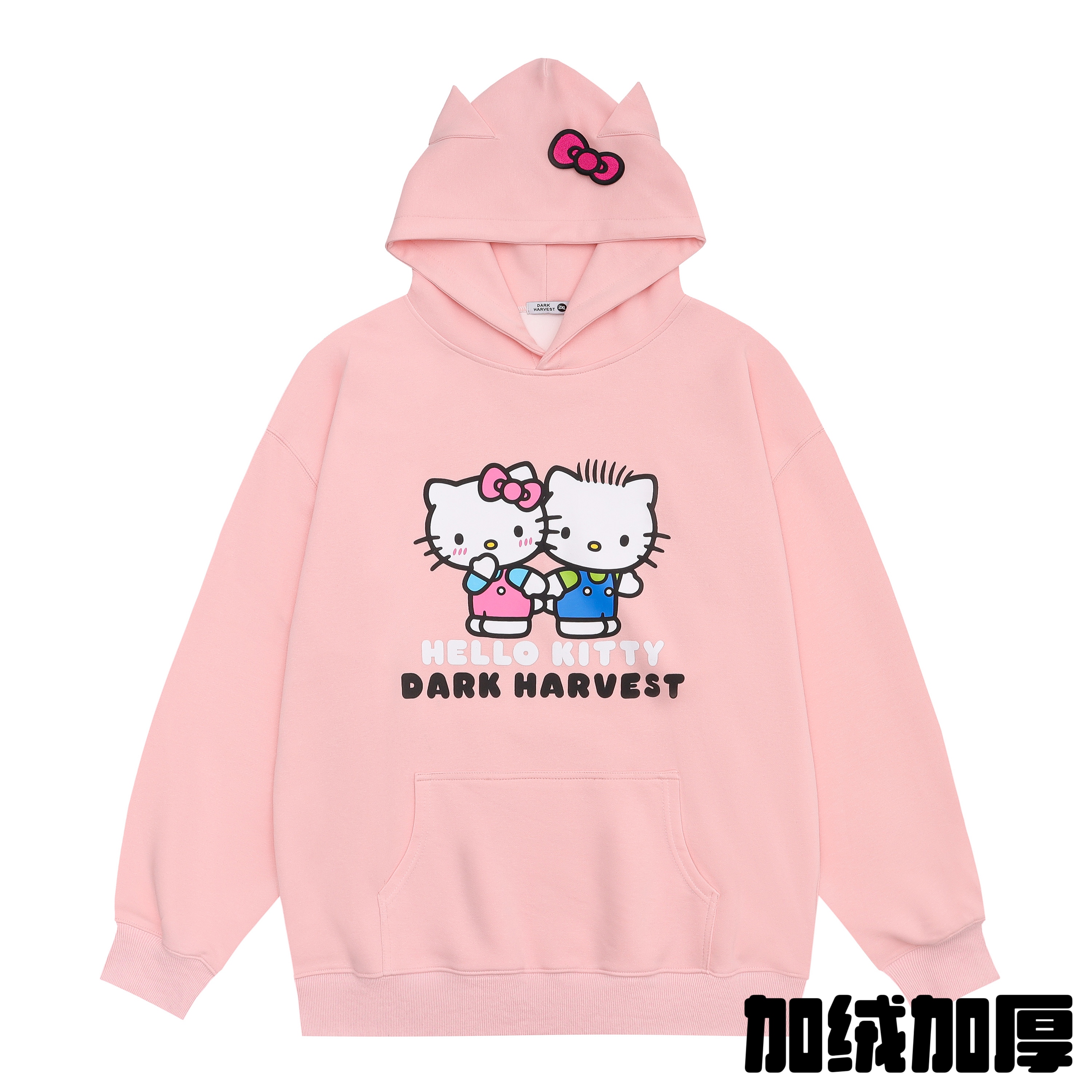 Women's Cute Kitty Cat Hoodie with Ears and Bow, Loose-Fit Sweet Top, Y2K Style Women's Cute Kitty Cat Hoodie with Ears and Bow, Loose-Fit Sweet Top, Y2K Style