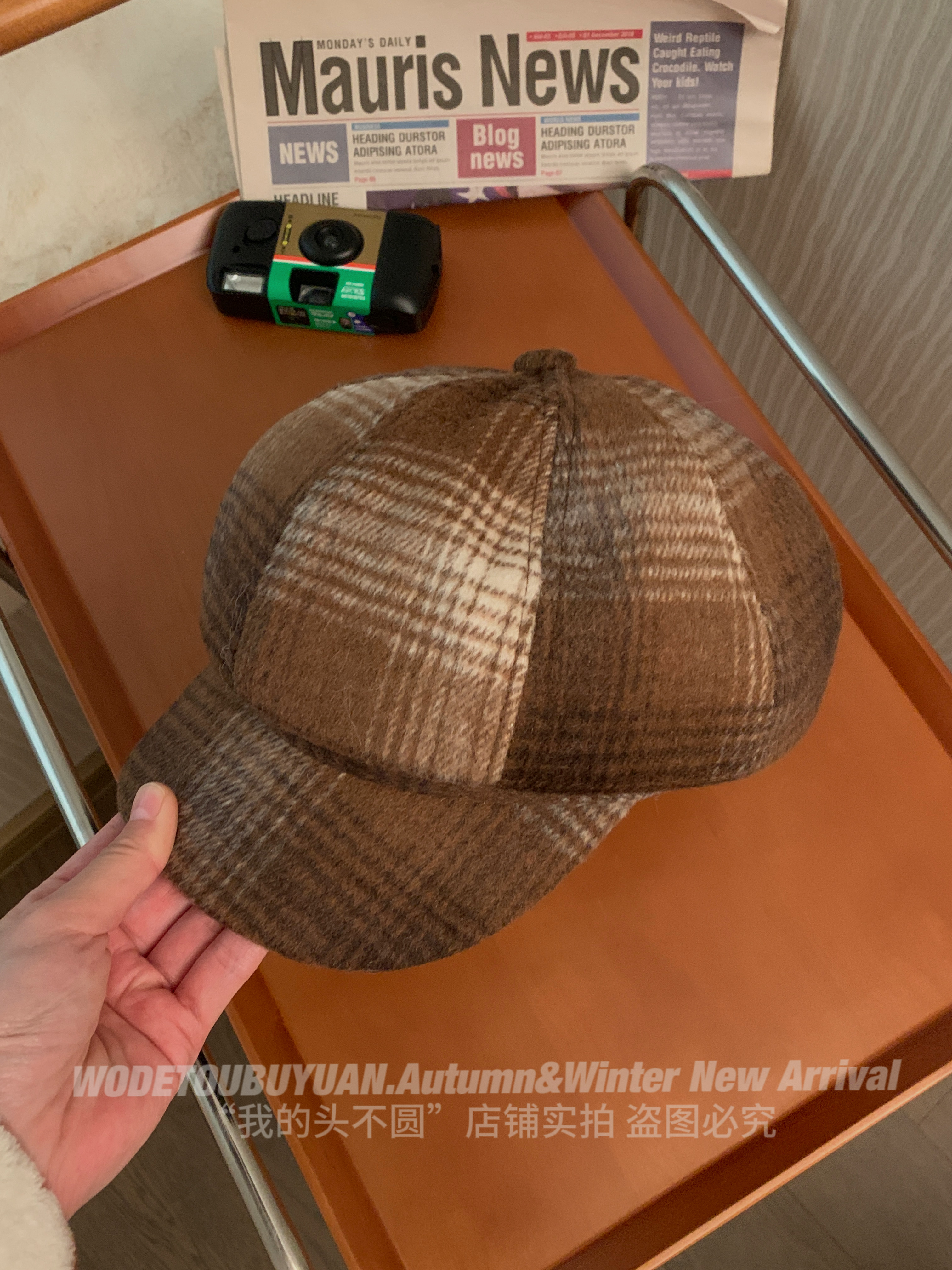 Women's Duckbill Beret Hat - Octagonal Newsboy Cap for Winter 2025 - Face-Slimming Painter Style