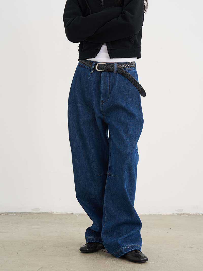 Women's Fleece Lined Straight Leg Jeans - Casual Loose Fit for Autumn Winter 2025 - Trendy Personality Style Pants Women's Fleece Lined Straight Leg Jeans - Casual Loose Fit for Autumn Winter 2025 - Trendy Personality Style Pants