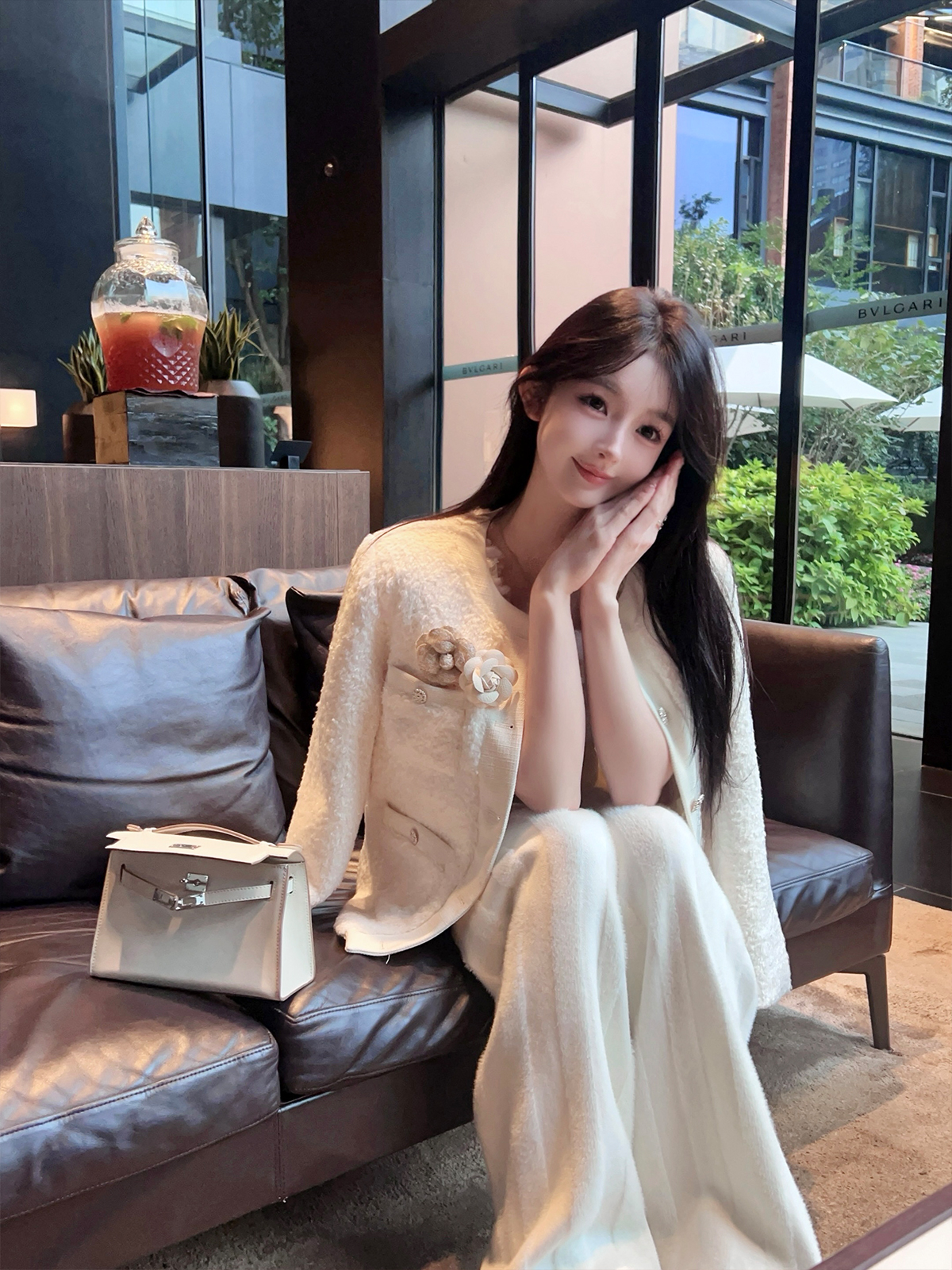 Women's Floral Wool Blend Short Coat with Down Inner Lining - Elegant Winter Overcoat Women's Floral Wool Blend Short Coat with Down Inner Lining - Elegant Winter Overcoat