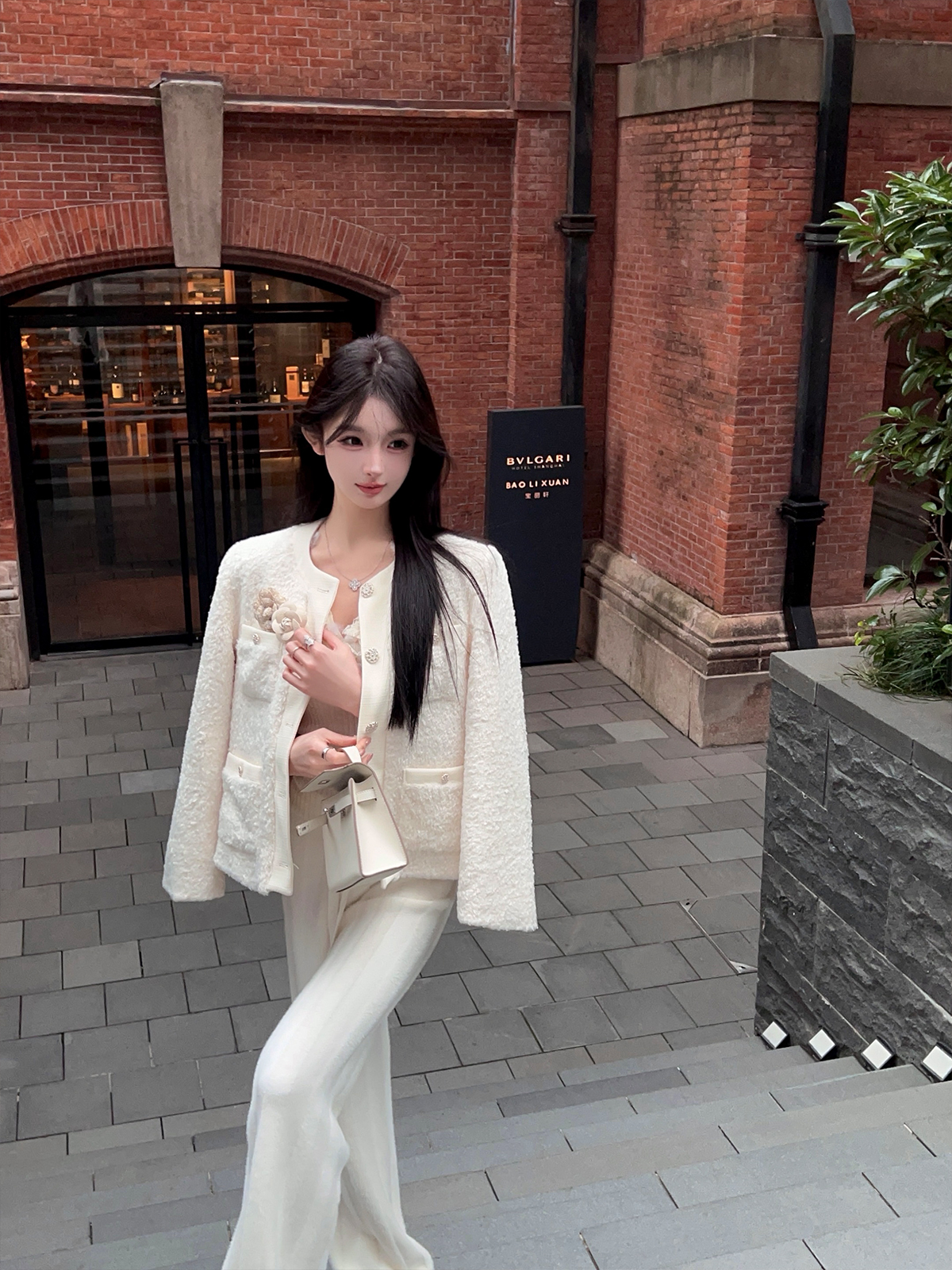 Women's Floral Wool Blend Short Coat with Down Inner Lining - Elegant Winter Overcoat Women's Floral Wool Blend Short Coat with Down Inner Lining - Elegant Winter Overcoat