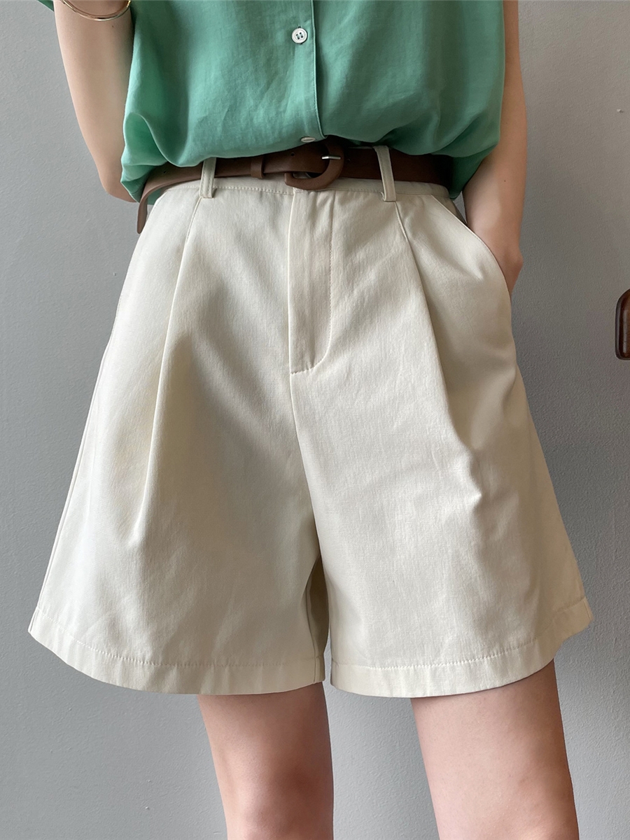 Women's High-Waisted Loose Fit Work Shorts - 2025 Summer Korean Style Wide-Leg Casual Fashion Pants Women's High-Waisted Loose Fit Work Shorts - 2025 Summer Korean Style Wide-Leg Casual Fashion Pants