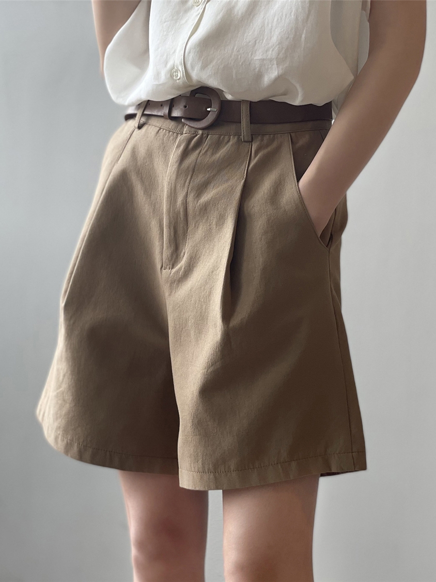 Women's High-Waisted Loose Fit Work Shorts - 2025 Summer Korean Style Wide-Leg Casual Fashion Pants Women's High-Waisted Loose Fit Work Shorts - 2025 Summer Korean Style Wide-Leg Casual Fashion Pants